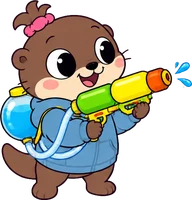 Nath et son pistolet à eau